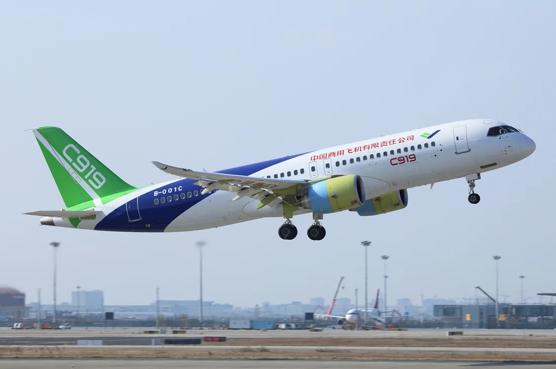 COMAC - Commercial Aircraft Corporation Of China 
COMAC C919
Reg.: B-001C
MSN: 102
Shanghai - Pudong International (PVG / ZSPD) 
China - December 17, 2017

Early rotation during take off on rwy 34R, the 2nd C919 is doing its first flight